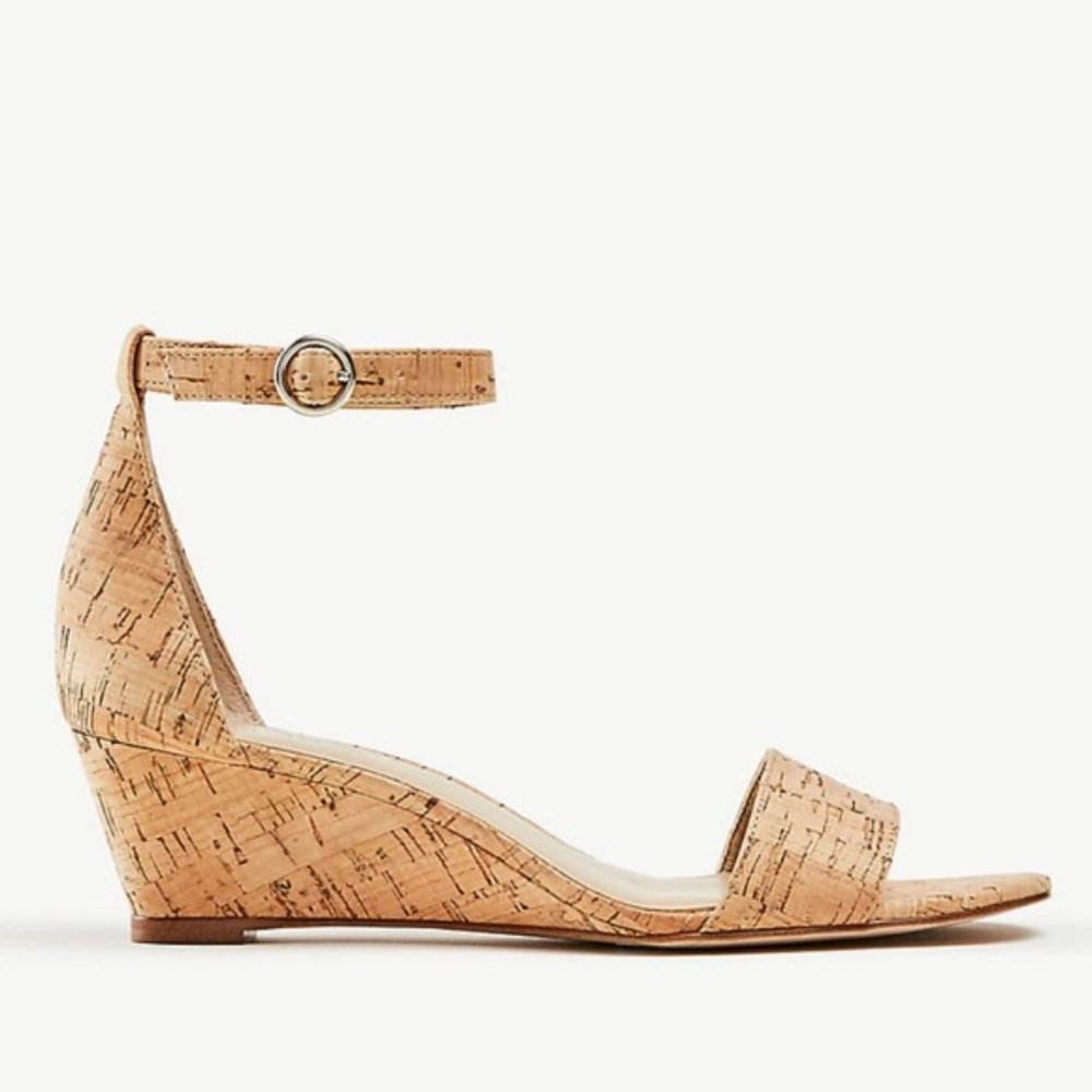 Ann Taylor Giuliana Cork Wedge Sandals Size 6.5M